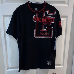 Ecko Unlimited Men’s Black Tee with Red Accents Size Medium